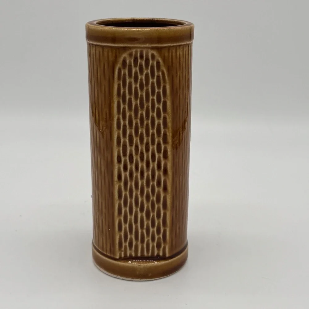 Vintage 60s Orchids of Hawaii Tiki Mug R-71 Brown Ceramic Grimace Barware Japan